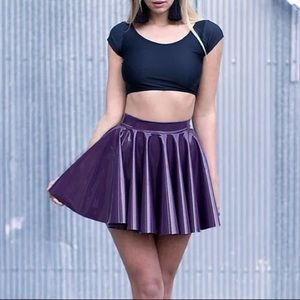 XS Old Fit Blackmilk - Cyber Grape Cheerleader Skirt